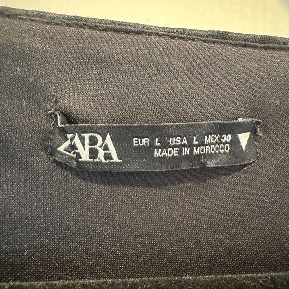 Zara Cropped Black Formal Top Size L - Picture 15 of 16